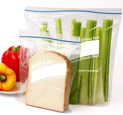 El bolso de empaquetado del sello doble de la cremallera, aduana sellada doble del almacenamiento de la comida imprimió el bolso plástico de la cerradura de la cremallera, plástico a prueba de humedad va