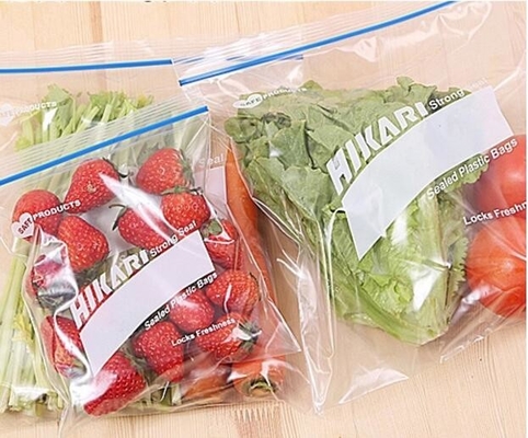 El bolso de empaquetado del sello doble de la cremallera, aduana sellada doble del almacenamiento de la comida imprimió el bolso plástico de la cerradura de la cremallera, plástico a prueba de humedad va