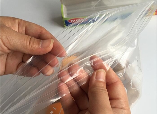 El bolso de empaquetado del sello doble de la cremallera, aduana sellada doble del almacenamiento de la comida imprimió el bolso plástico de la cerradura de la cremallera, plástico a prueba de humedad va