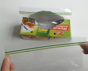 El almacenamiento del vacío empaqueta los bolsos dobles del bocadillo de la cremallera, acondicionamiento de los alimentos que la cerradura sellada plástica de la cremallera empaqueta para el almacenamiento, bagplas