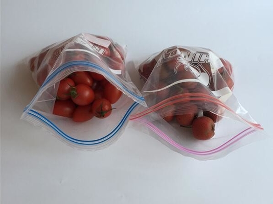 Cremallera colorida barata plástica sellada doble del bolso de vacío de la buena del qualtity de la cerradura del PE cremallera mágica del bolso, soporte de empaquetado encima del bev de la bolsa