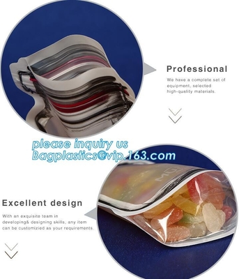 Bolso que se puede volver a sellar del almacenamiento del bocado del té de la comida de la bolsa del paquete de la cremallera, sello hermético del contenedor de almacenamiento de la preservación que cocina los bolsos, bolsos