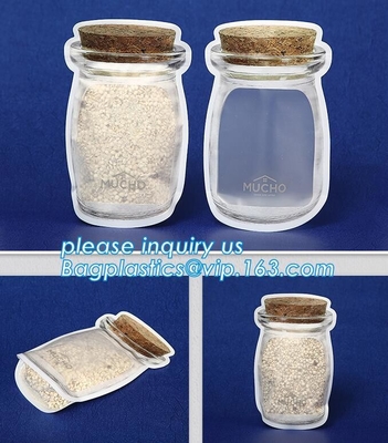 el bolso de la cerradura de la cremallera se levanta la bolsa con la cremallera para el acondicionamiento de los alimentos de perro, soporte de la hoja encima de la cremallera/k/bolso de empaquetado de la bolsa de la cremallera