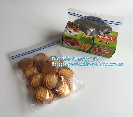 bolsos plásticos seguros del almacenamiento de los productos de la categoría alimenticia del mate del levantar del almacenamiento de la comida clara de encargo de los bolsos, bolsos del sello del apretón, apretón