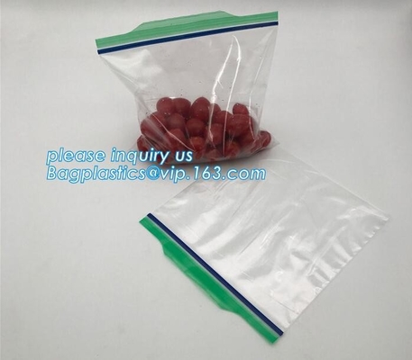 bolsos plásticos seguros del almacenamiento de los productos de la categoría alimenticia del mate del levantar del almacenamiento de la comida clara de encargo de los bolsos, bolsos del sello del apretón, apretón