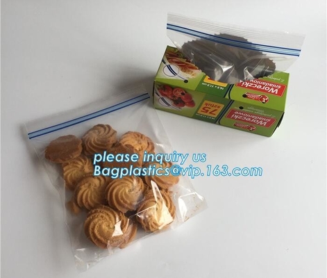 categoría alimenticia que embala el bolso plástico impreso de encargo transparente de los bolsos k de la cremallera del LDPE del bolso claro, bagplastics, bageas