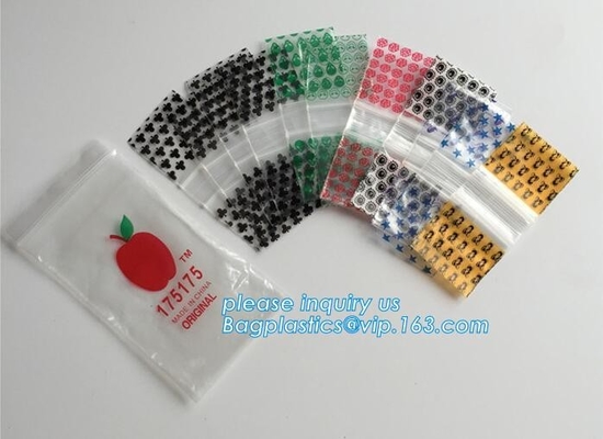 Los bolsos antiestáticos de k, envasado de alimentos que se puede volver a sellar del sello del apretón de la cerradura de la cremallera de Mini Grip Poly Plastic Clear del uno mismo empaquetan para chino-d