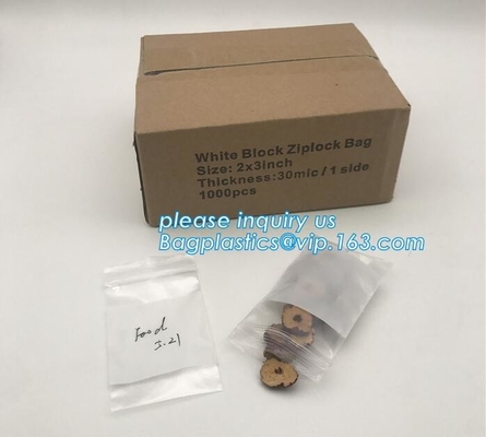 Bolso púrpura los 3.5*4.5CM claro tamaño pequeño de la cremallera de Mini Size Grip Press Seal del bolso de k, mini que se puede volver a sellar plástico de encargo de la fábrica