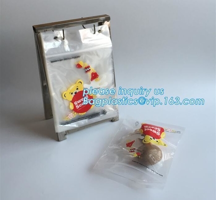 el almacenamiento de la comida wicketed el bolso de la cerradura de la cremallera del plástico transparente del ldpe con la impresión, bolso plástico del FDA del wicket de encargo k de la categoría alimenticia, bage
