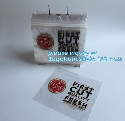 La tienda de delicatessen plástica reconectable del bolso de la silla de montar del LDPE k de la Virgen empaqueta con el logotipo impreso para la comida que embala, bagplastics, bagease, pac