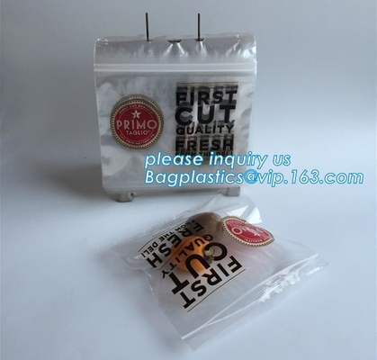 La tienda de delicatessen del sello del apretón de la categoría alimenticia ensilla los bolsos, semi impreso bolso de la cremallera de la tienda de delicatessen de la silla de montar, tienda de delicatessen ensilla los bolsos de la silla de montar k del paquete para el mea
