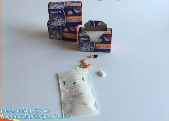 los bolsos que embalan de la píldora del dispensador de la píldora médica de los bolsos relampagan el bolso de la cerradura del proveedor de China, medicina plástica B de la cremallera del bolso médico de la cerradura