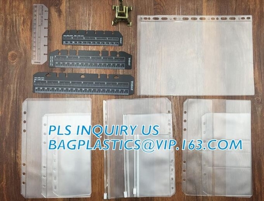 El sello biodegradable de los billetes de banco de la página embolsa el tenedor de hojas sueltas de los bolsos de la página de los tenedores de la hoja del PVC del álbum transparente del dinero