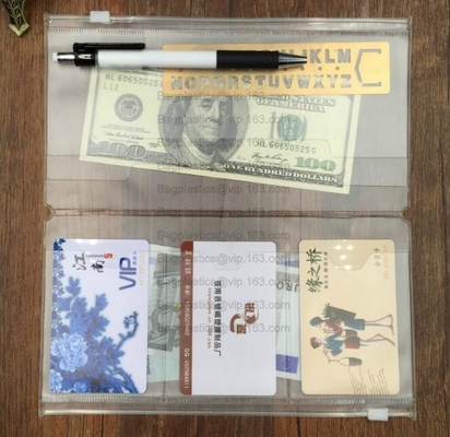 El sello biodegradable de los billetes de banco de la página embolsa el tenedor de hojas sueltas de los bolsos de la página de los tenedores de la hoja del PVC del álbum transparente del dinero