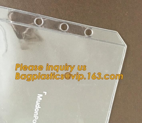 El sello biodegradable de los billetes de banco de la página embolsa el tenedor de hojas sueltas de los bolsos de la página de los tenedores de la hoja del PVC del álbum transparente del dinero