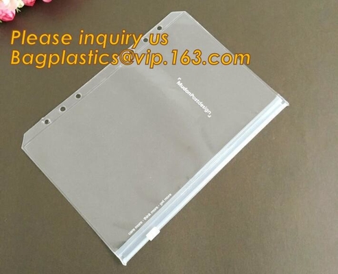 El sello biodegradable de los billetes de banco de la página embolsa el tenedor de hojas sueltas de los bolsos de la página de los tenedores de la hoja del PVC del álbum transparente del dinero