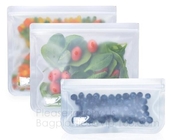 El almacenamiento de las verduras frescas del congelador del silicio de la cremallera de la comida del envase de plástico del silicón empaqueta el bolso fresco Reus de la conservación de alimentos del refrigerador