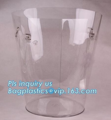 Barril plegable plegable del cubo, cubo impermeable del plegamiento del PVC, cubo del PVC, cubo redondo con los plásticos claros B del PVC de la manija