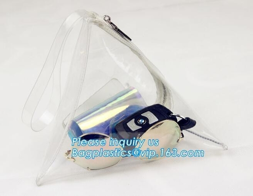 La mano del bolso del holograma de las mujeres del PVC agarra el bolso transparente del laser de las pequeñas señoras de la cadena, embrague transparente Tote Bag de DIY