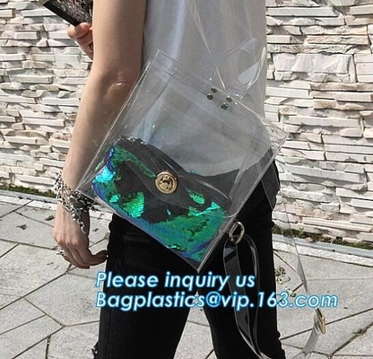 Mochila clara del pvc, bolsos de plástico transparente, mochila transparente de la mochila clara, fábrica picovoltio claro transparente popular de encargo