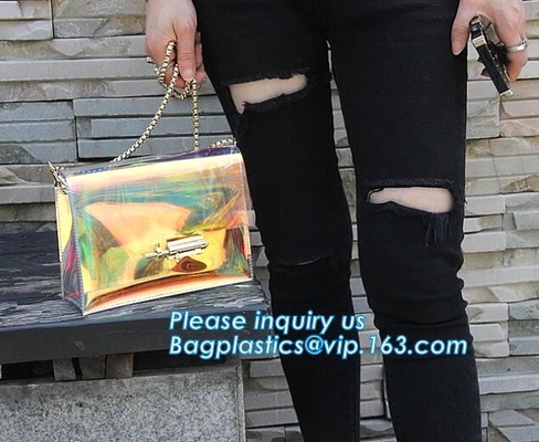 El bolso de la playa del PVC del PVC Tote Bag Shoulder Handbag Transparent de la moda, forma a señoras transparentes del pvc la cruz del bolso - cuerpo s