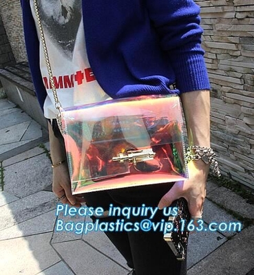 las mini muchachas claras del pvc llevan a hombros el bolso largo de la tira, bolso dulce Jelly Transparent clara, bolso Tote Chic Be de la mujer del PVC