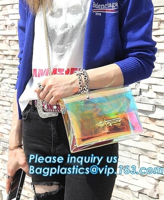 las mini muchachas claras del pvc llevan a hombros el bolso largo de la tira, bolso dulce Jelly Transparent clara, bolso Tote Chic Be de la mujer del PVC