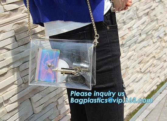las mini muchachas claras del pvc llevan a hombros el bolso largo de la tira, bolso dulce Jelly Transparent clara, bolso Tote Chic Be de la mujer del PVC