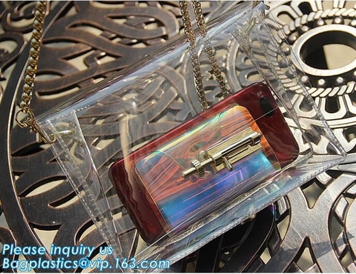 las mini muchachas claras del pvc llevan a hombros el bolso largo de la tira, bolso dulce Jelly Transparent clara, bolso Tote Chic Be de la mujer del PVC