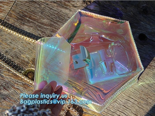 Las mujeres transparentes claras del PVC de Tote Bags Crystal forman el bolso de la playa del hombro del bolso, bolso claro Tr del PVC de la playa del verano