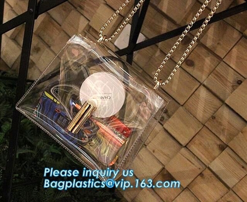 los bolsos transparentes de la playa del PVC de la bolsa de asas del verano gelatinan el bolso del caramelo, bolso de moda del bolso, cartera, pac, paquete
