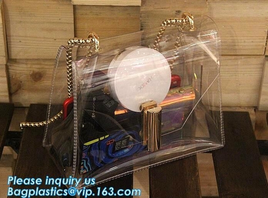 los bolsos transparentes de la playa del PVC de la bolsa de asas del verano gelatinan el bolso del caramelo, bolso de moda del bolso, cartera, pac, paquete