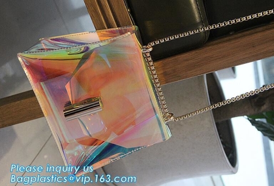 los bolsos transparentes de la playa del PVC de la bolsa de asas del verano gelatinan el bolso del caramelo, bolso de moda del bolso, cartera, pac, paquete