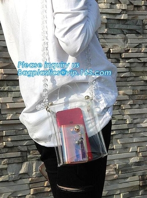Las señoras de la cartera del teléfono celular fruncen la cartera, cartera de la tarjeta de crédito del teléfono de señora Zipper Wallet Cell de la mujer de moda, saco, paquete