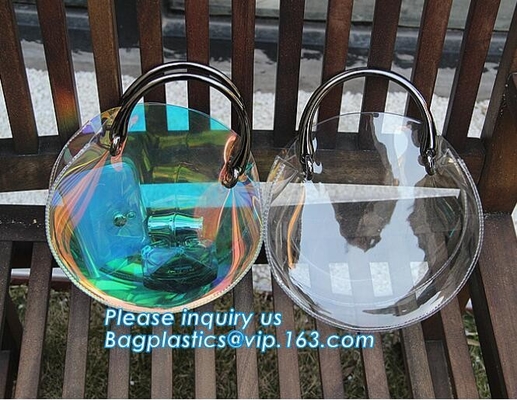 Bolso claro del PVC del monedero del bolso, bolso cosmético del PVC de la mujer de la señora, bolsos del PVC para las mujeres, bolsos de la manija del pvc, carr del pvc