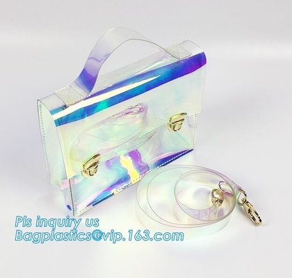 el bolso del pvc del bolso de la playa para las mujeres, Chevron lleno imprime el bolsillo interior de señora Shoulder Handbag With del PVC, pvc, tpu, bolsos de Eva