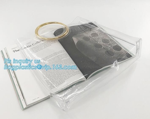 Bolso que hace compras para las mujeres, PVC suave colorido Handb de la playa transparente impermeable de la jalea del verano del PVC del color del caramelo de las mujeres