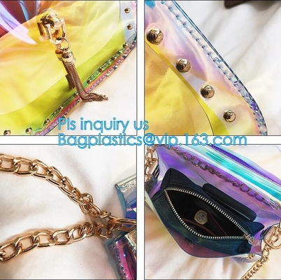 Bolso transparente de los bolsos del claro del pvc de las mujeres de los bolsos de la más nueva moda de alta calidad, fabricación clara del Pvc pequeño T de encargo