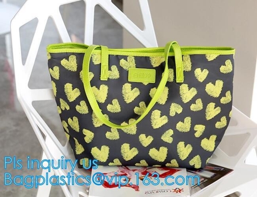 Bolsos casuales femeninos del artículo de tocador de la ropa del almacenamiento de compras del bolso de las mujeres del viaje del PVC del bolso de moda portátil de la playa, carr