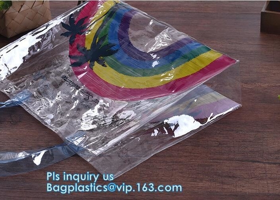 La bolsa de asas reflexiva del hombro del laser de la PU del Pvc, muchachas del bolso de la playa lleva a hombros a Tote Beach Bag, envío y dirección de la playa del viaje del gimnasio del bolso