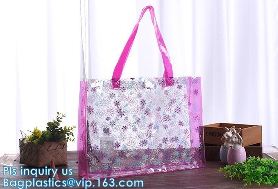 La bolsa de asas reflexiva del hombro del laser de la PU del Pvc, muchachas del bolso de la playa lleva a hombros a Tote Beach Bag, envío y dirección de la playa del viaje del gimnasio del bolso