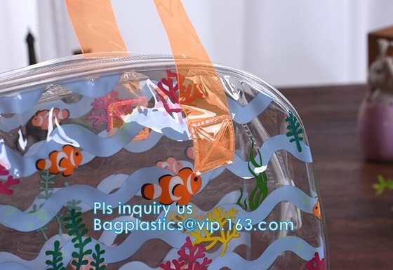 la bolsa de asas para las mujeres, la bolsa de asas de la capacidad grande del bolso del pvc del cuero del pvc del bolso del laser, tachonó shou claro de Tote/PVC