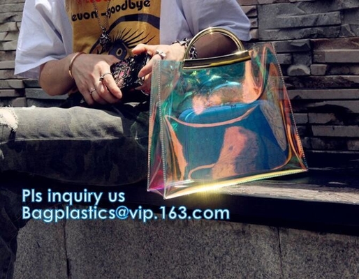 bolso del pvc de la moda de las señoras, bolsos Tote Beach Handbags, bolso Tote Bag, mujeres bolso, bolso de las mujeres del PVC de las mujeres del PVC de la playa del PVC