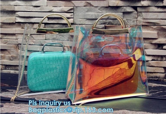 bolso del pvc de la moda de las señoras, bolsos Tote Beach Handbags, bolso Tote Bag, mujeres bolso, bolso de las mujeres del PVC de las mujeres del PVC de la playa del PVC