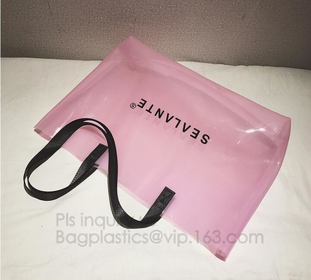 bolso cosmético del bikini transparente de la cremallera del pvc, señora PVC impermeable del totalizador que nada el bolso transparente de la playa, natación del bolso de la playa