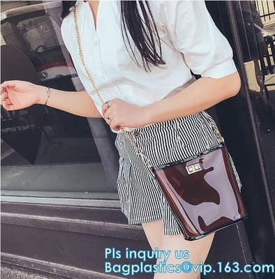bolso de compras claro promocional impermeable de la manija del pvc del totalizador, bolsos de compras reutilizables impermeables del totalizador de la estera del PVC, verano p suave
