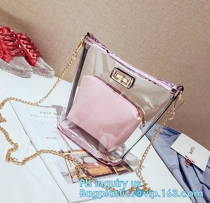 bolso de compras claro promocional impermeable de la manija del pvc del totalizador, bolsos de compras reutilizables impermeables del totalizador de la estera del PVC, verano p suave