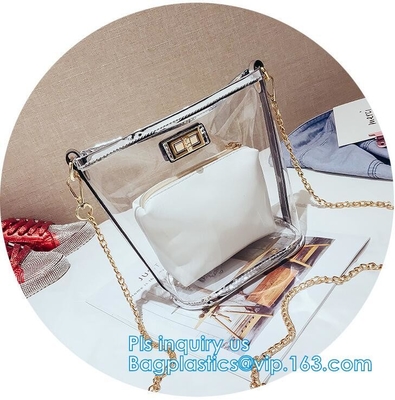 bolso de compras claro promocional impermeable de la manija del pvc del totalizador, bolsos de compras reutilizables impermeables del totalizador de la estera del PVC, verano p suave