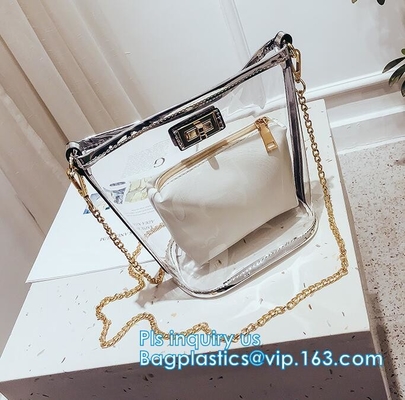 bolso de compras claro promocional impermeable de la manija del pvc del totalizador, bolsos de compras reutilizables impermeables del totalizador de la estera del PVC, verano p suave