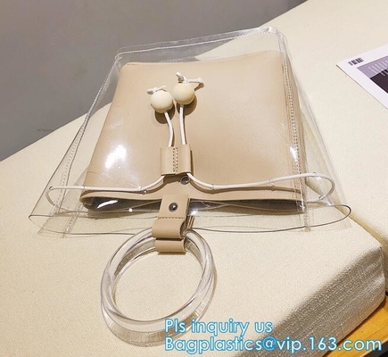 bolso de compras del pvc del pvc Tote Bag Customize Logo, bolso claro de Tote Beach Bag Transparent Purse del bolso del PVC, vagos de las compras del pvc